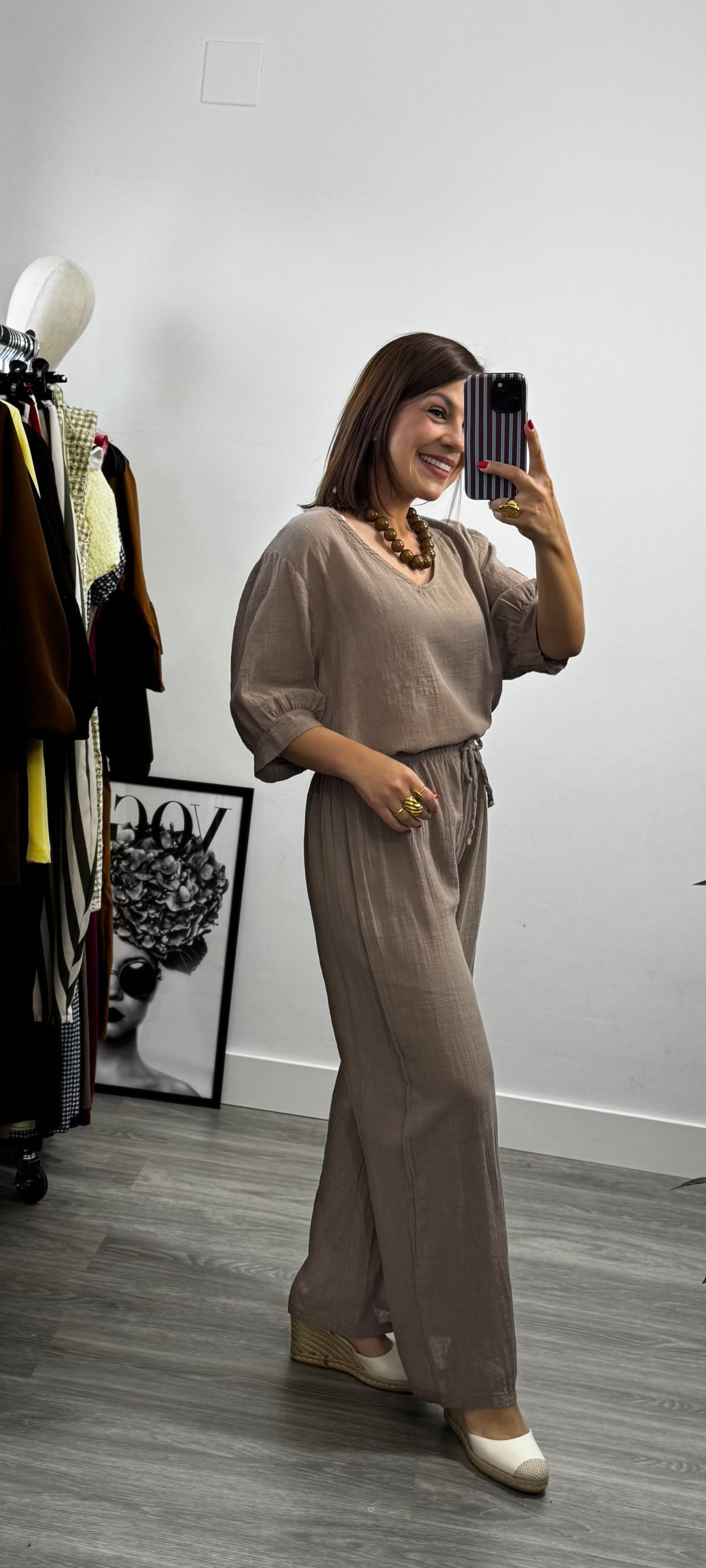 Camiseta Taupe