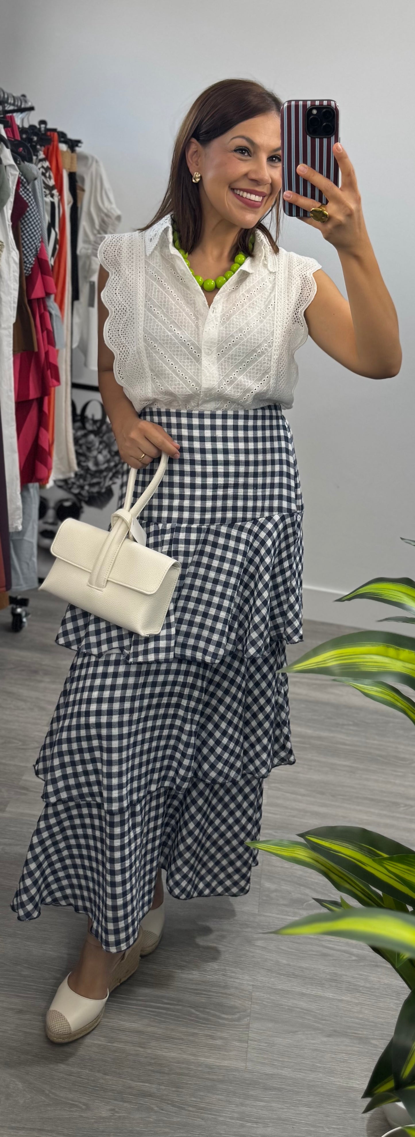 Falda Volantes Vichy