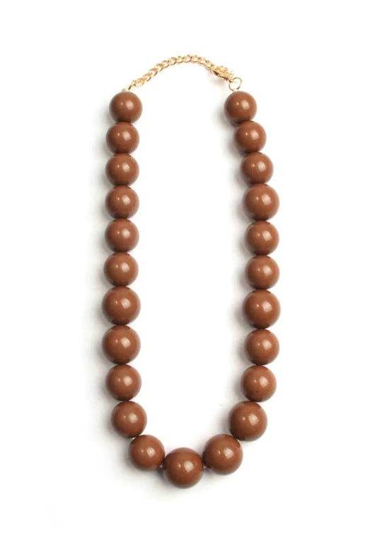 Collar de Bolas marrón