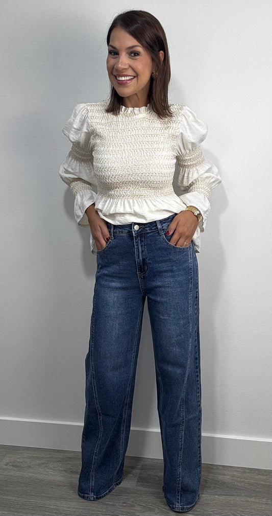 Pantalón Vaquero Costura