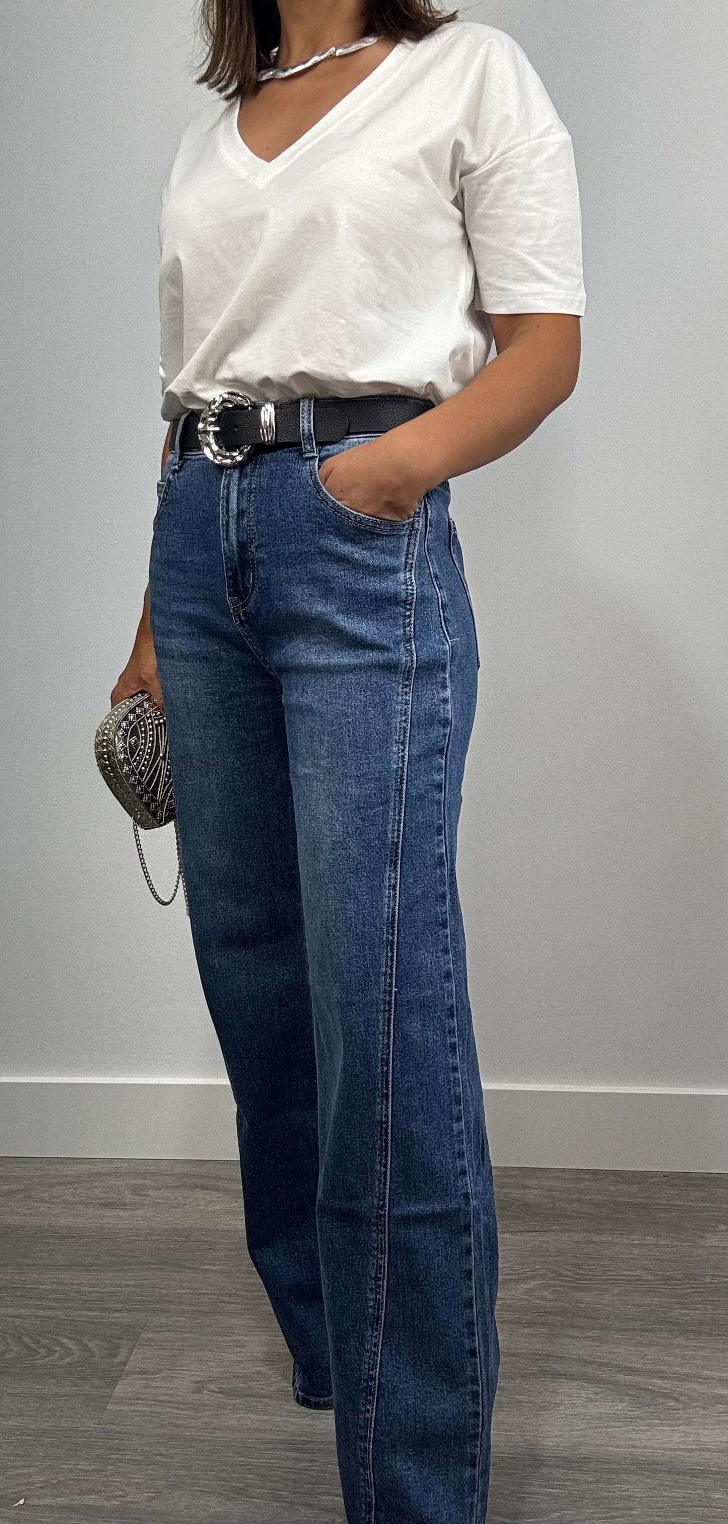 Pantalón Vaquero Costura