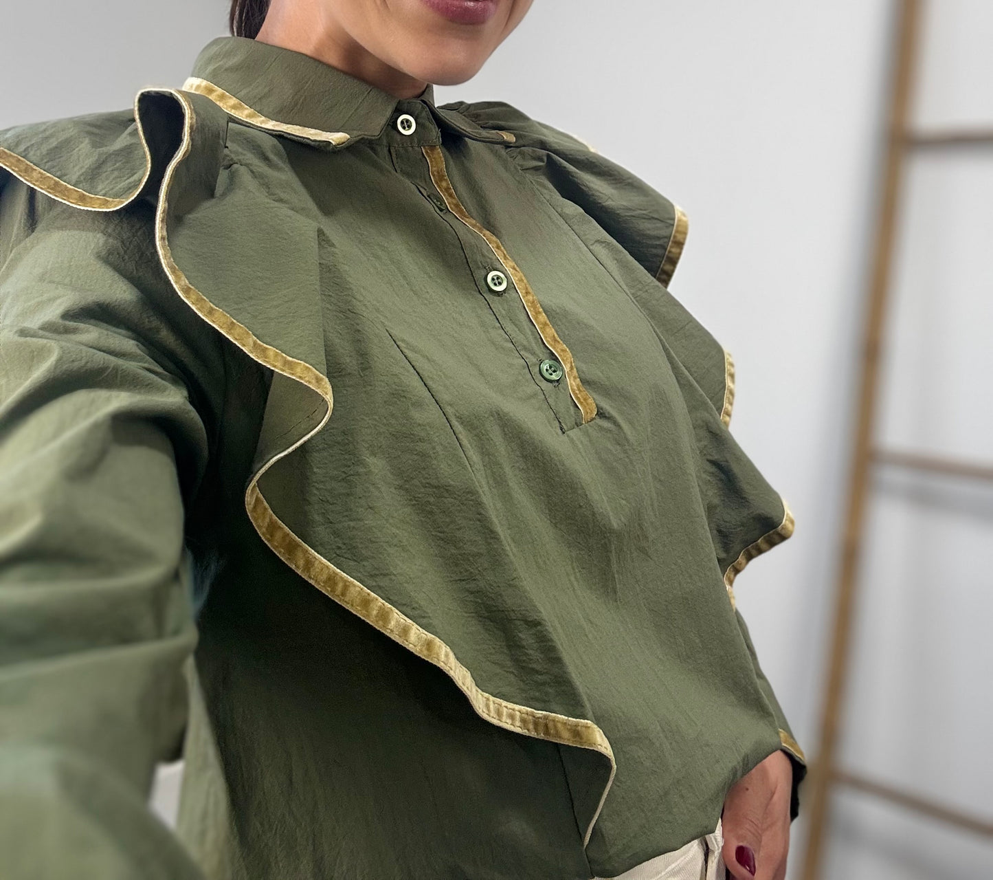 Camisa Volantes Vintage