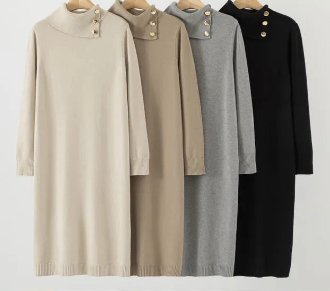 Vestido de Punto Botones