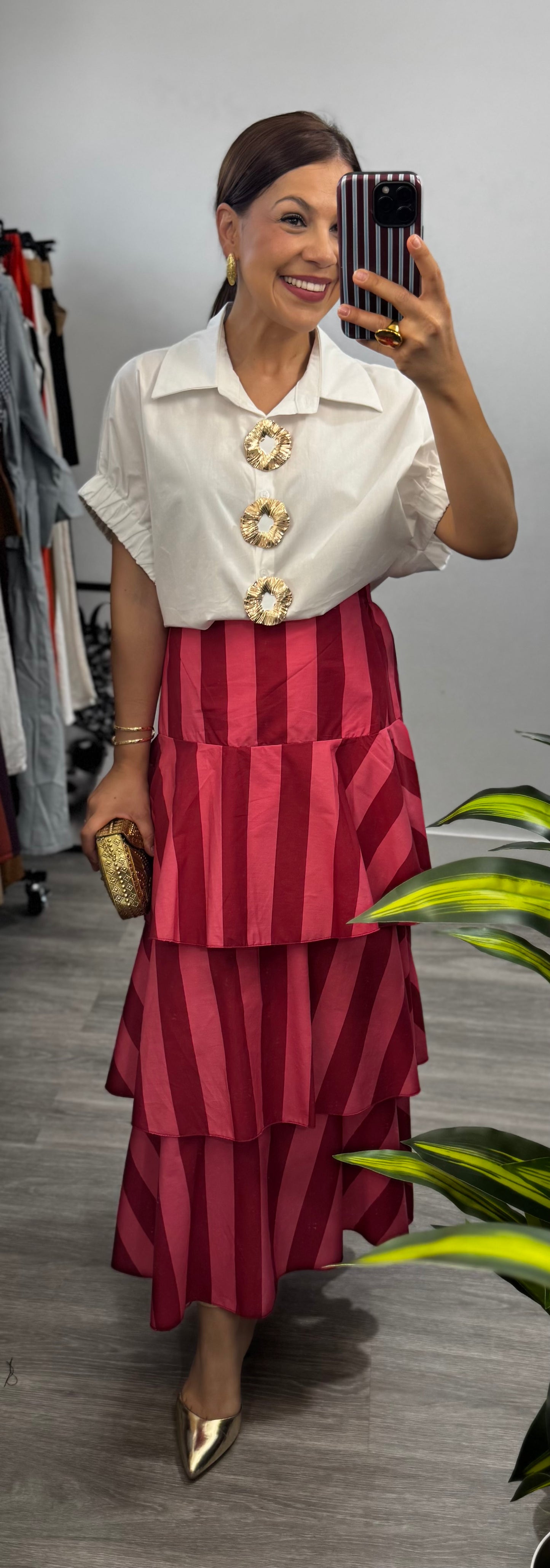 Camisa con botones joya