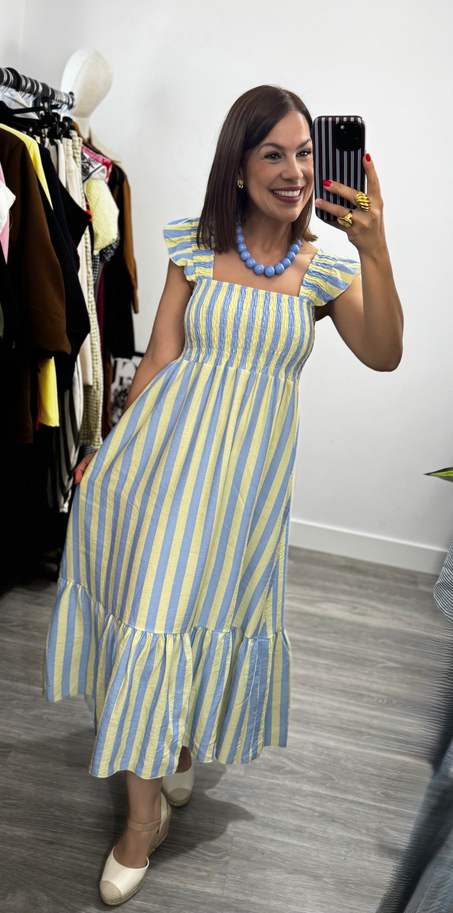 Vestido Azul y Amarillo