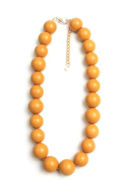 Gargantilla  de esferas elegantes Mostaza