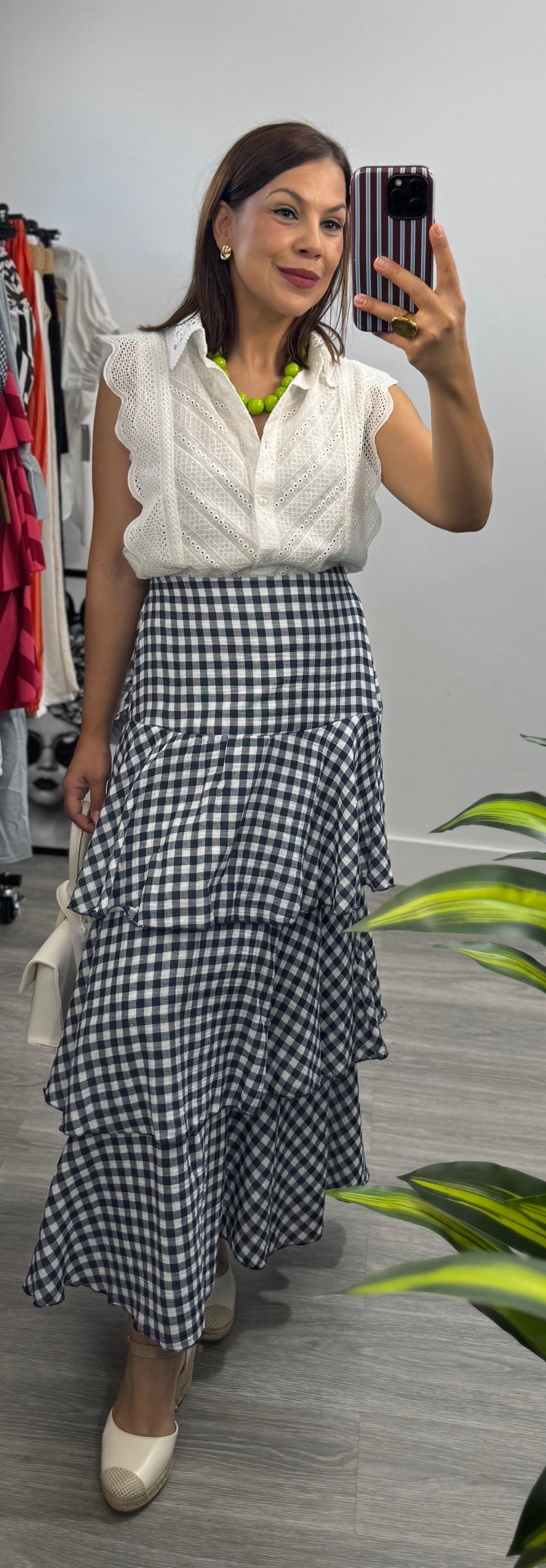 Falda Volantes Vichy