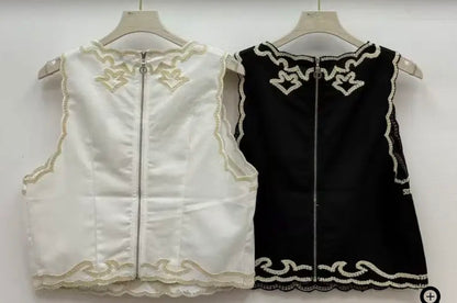 Blusa Bordada sin manga