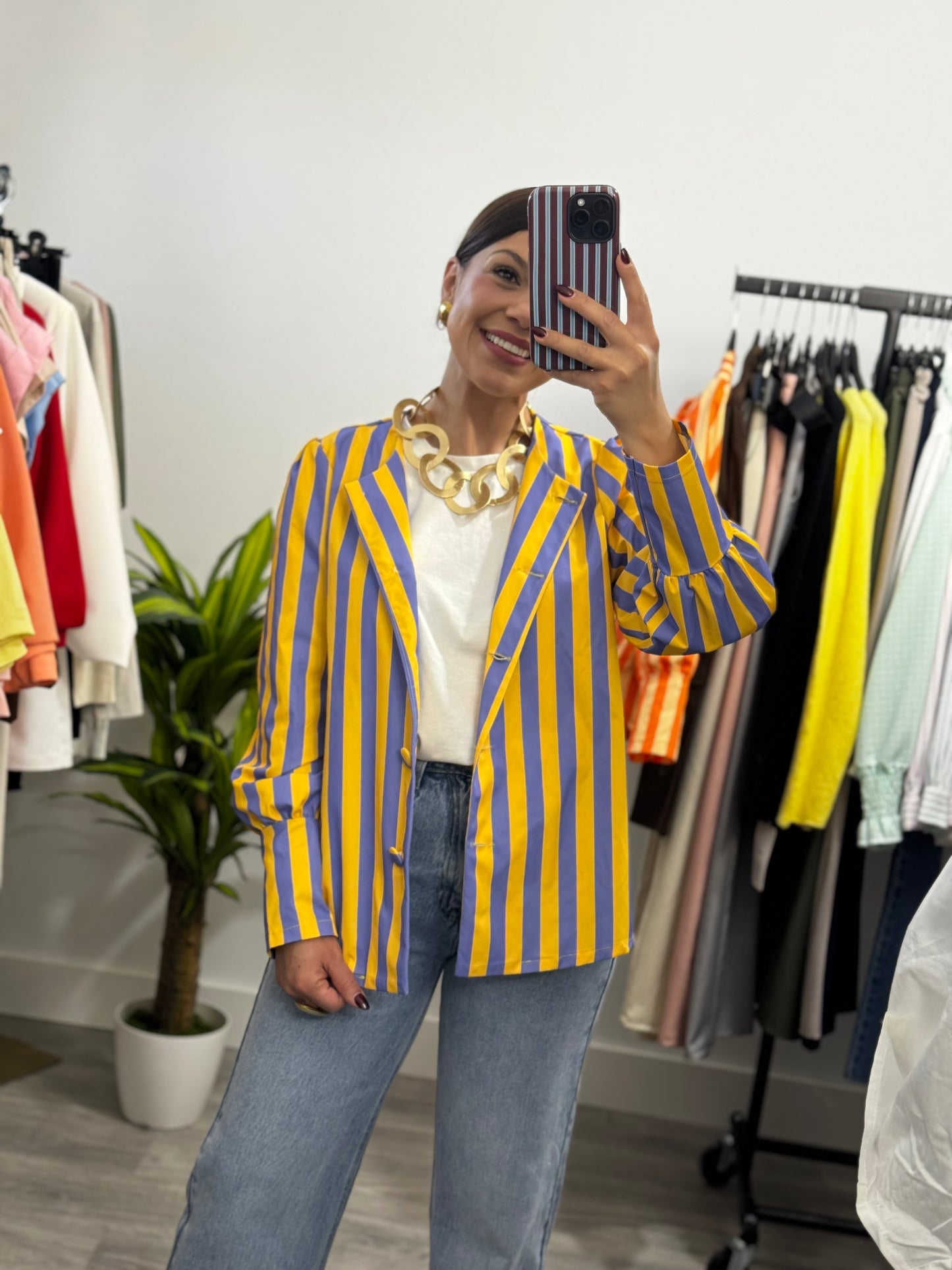 Chaqueta Rayas