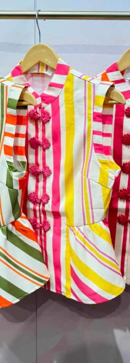 Chaleco Muras Rosa con Amarillo