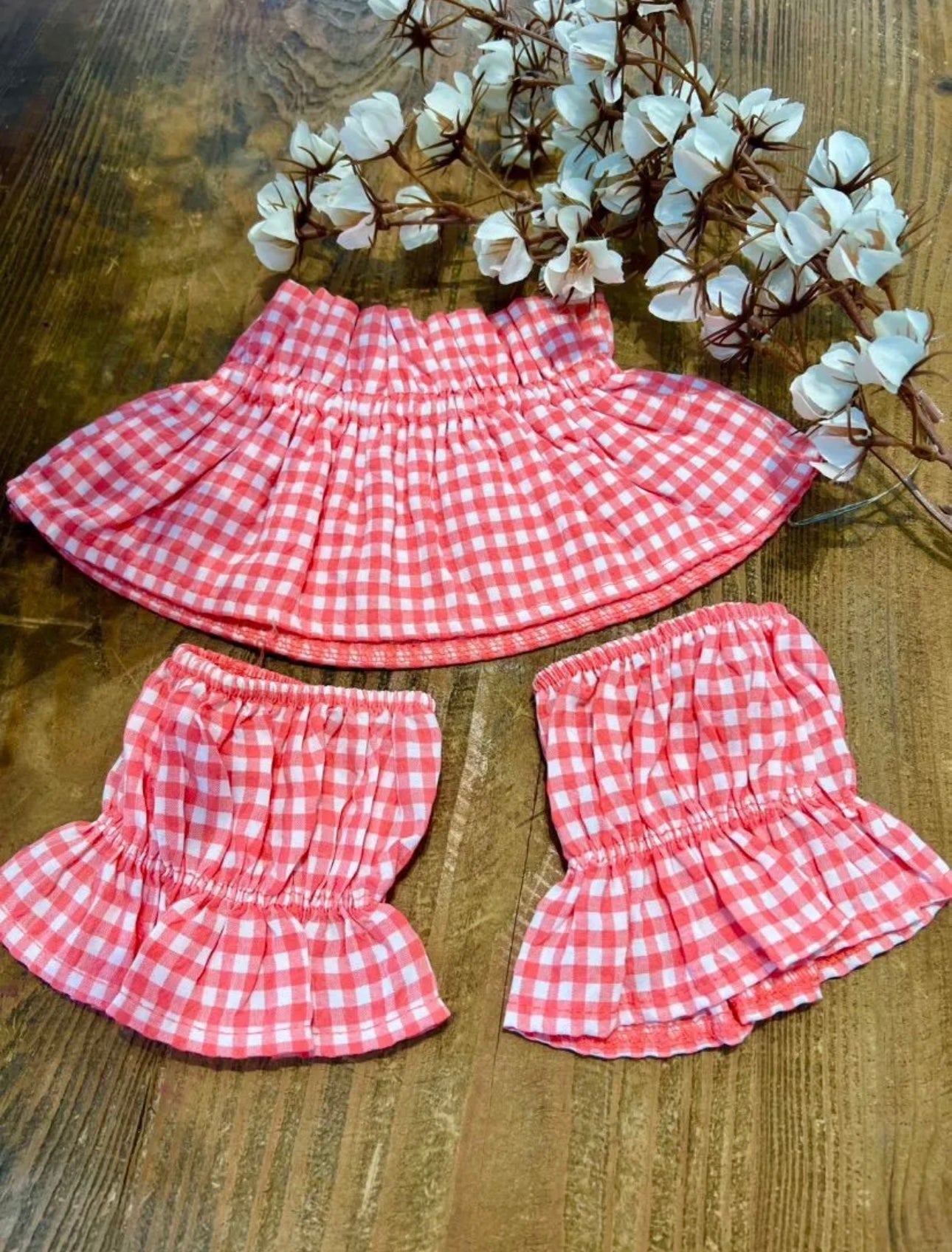 Cuello y puños de Vichy