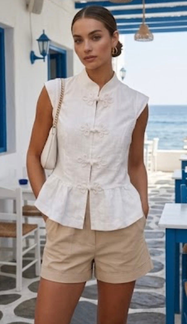 Blusa Mao con Alamares