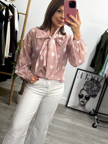Blusa Lazada Lunares