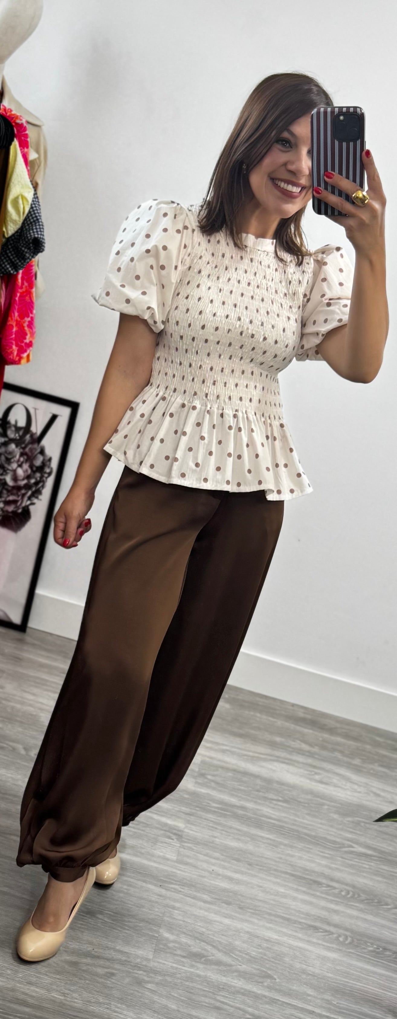 Pantalón bombacho satinado