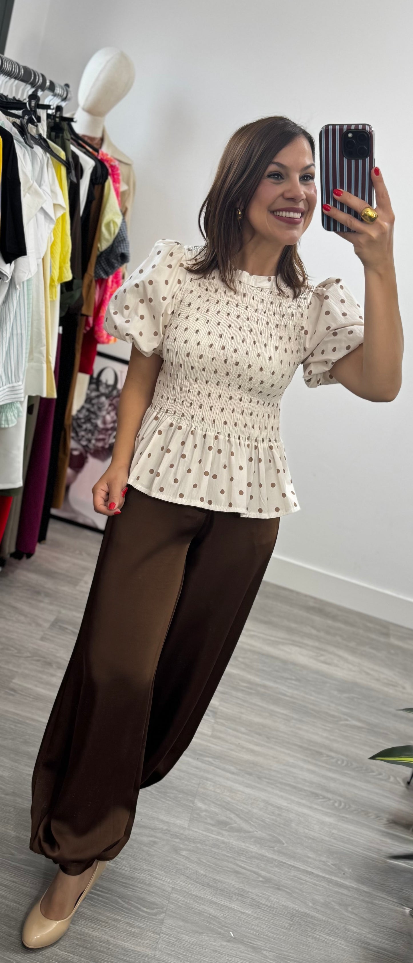 Pantalón bombacho satinado