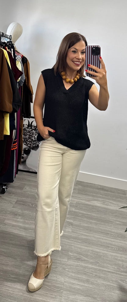 Top de punto negro