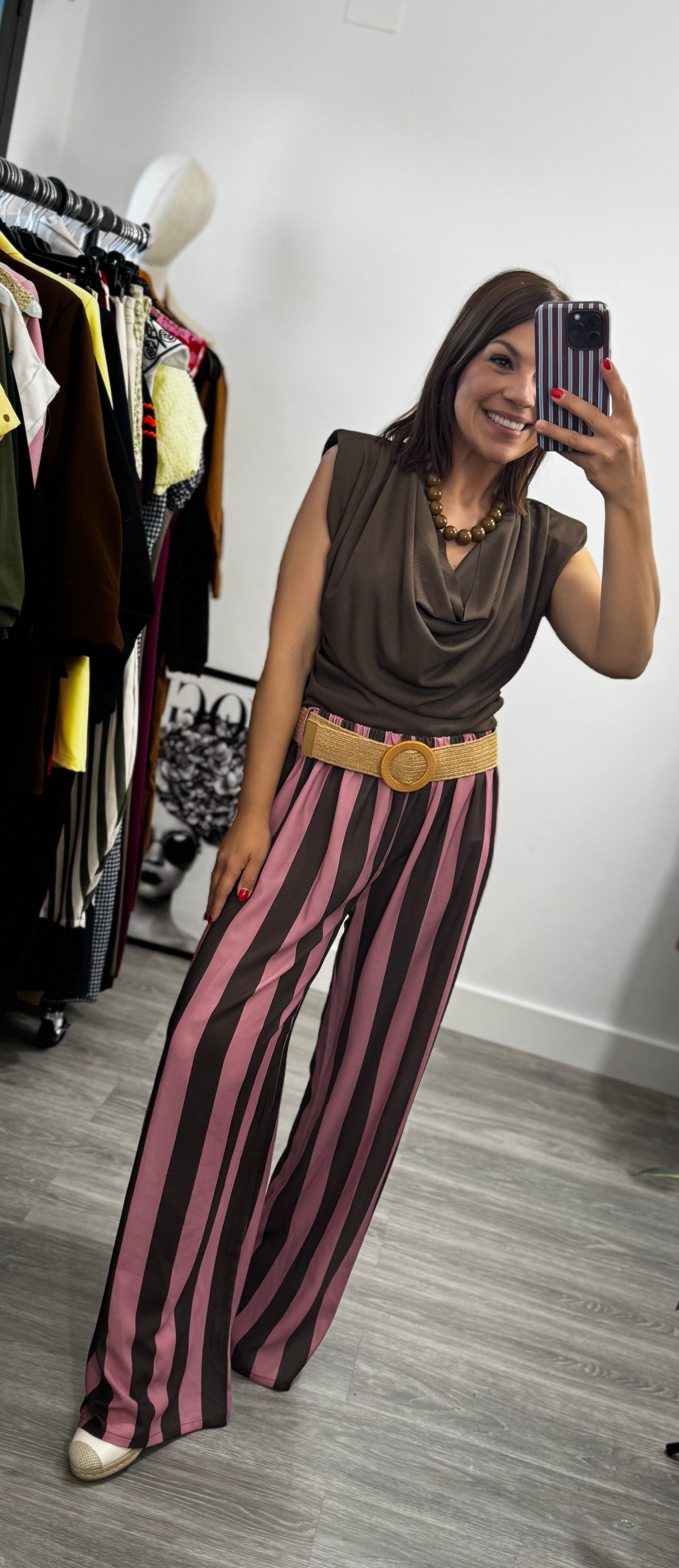 Pantalón de rayas recto