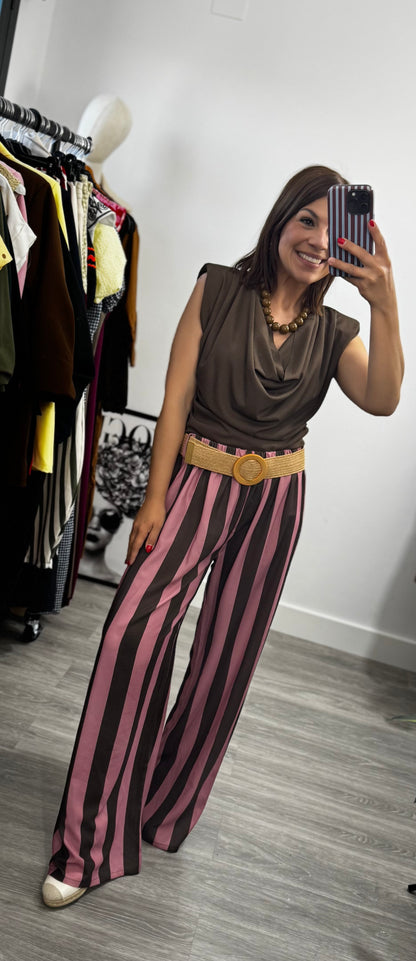 Pantalón de rayas recto