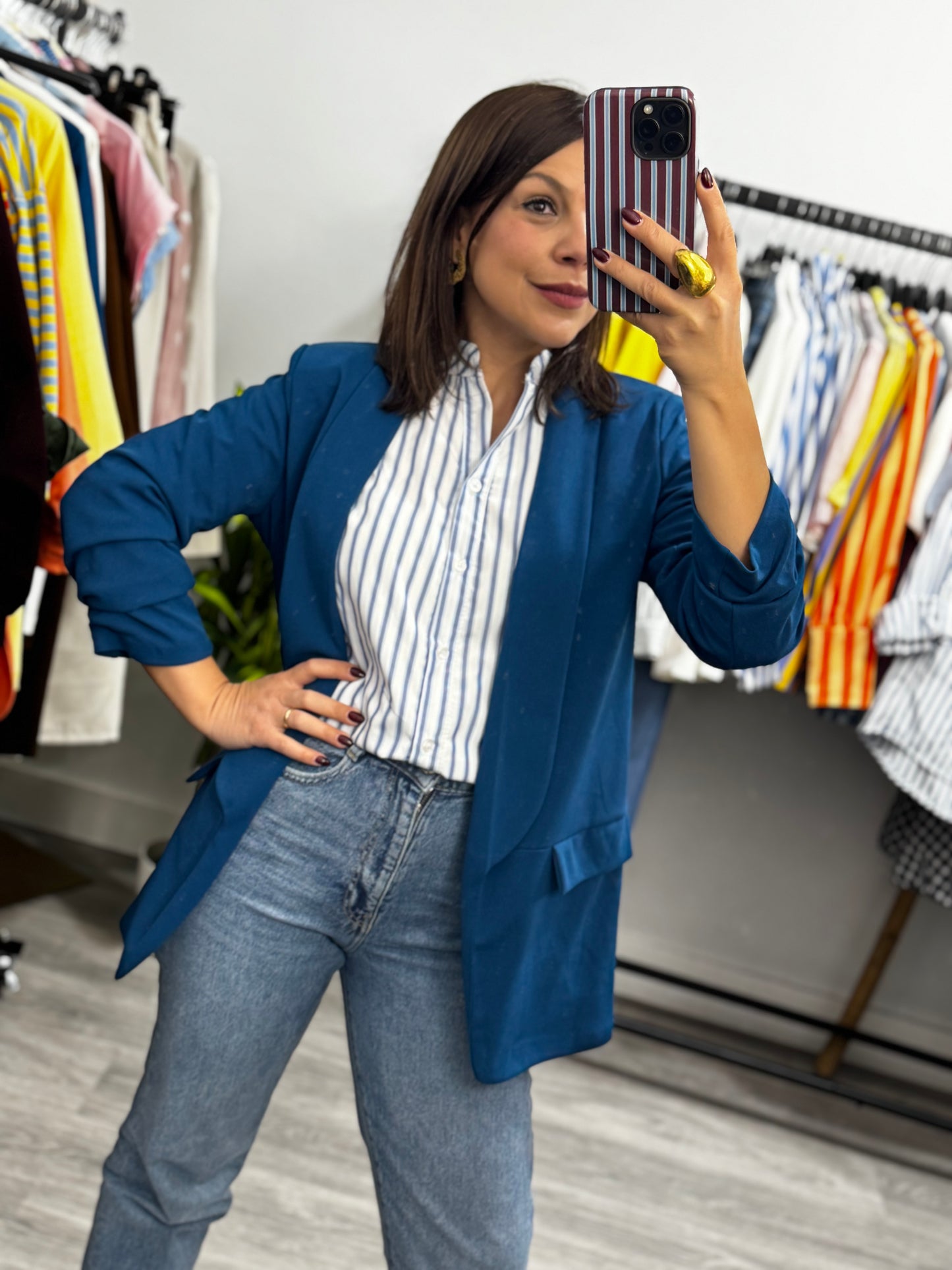 Blazer fruncido