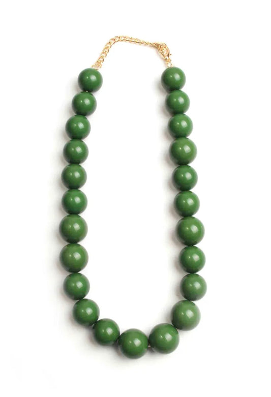 Gargantilla  de esferas elegantes Verde