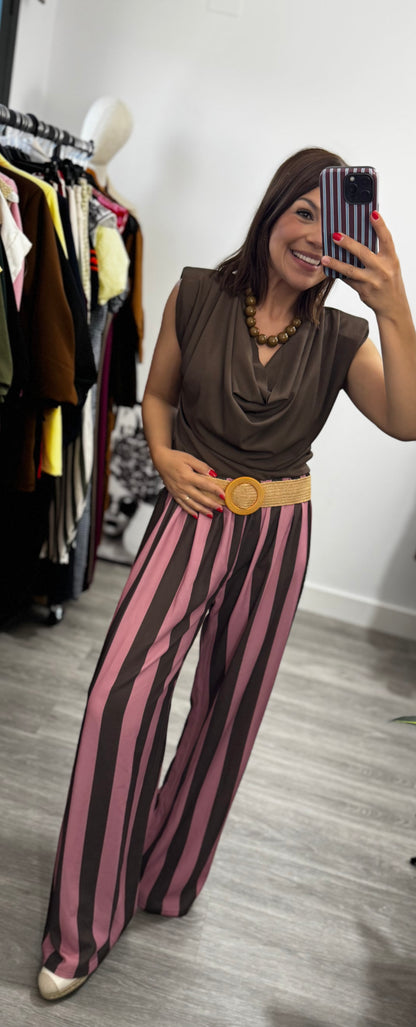 Pantalón de rayas recto