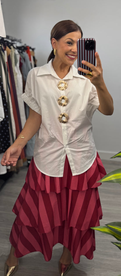 Camisa con botones joya