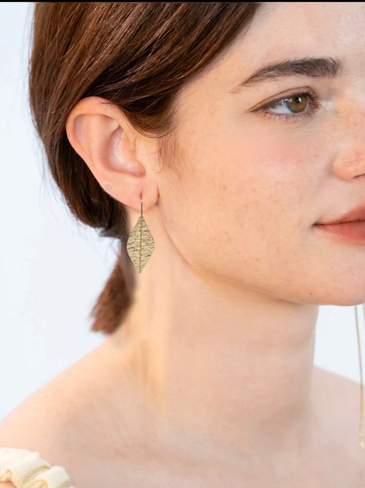 Pendientes bohemio de Hoja