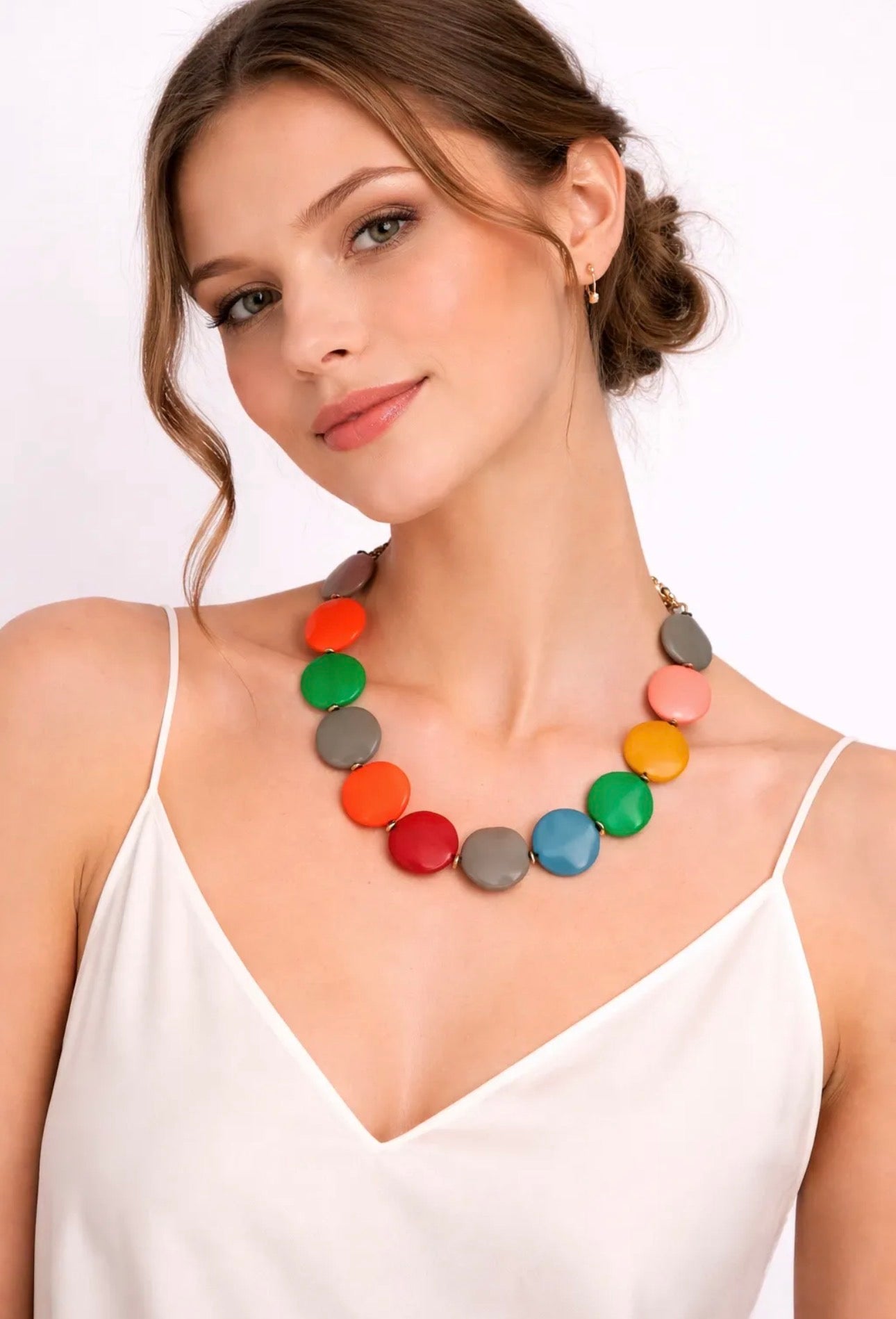 Gargantilla Geométrico Circular Multicolor