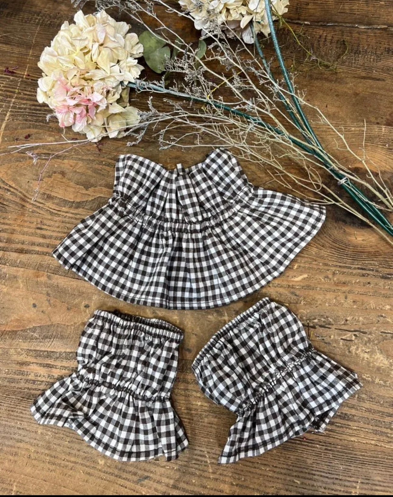 Cuello y puños de Vichy