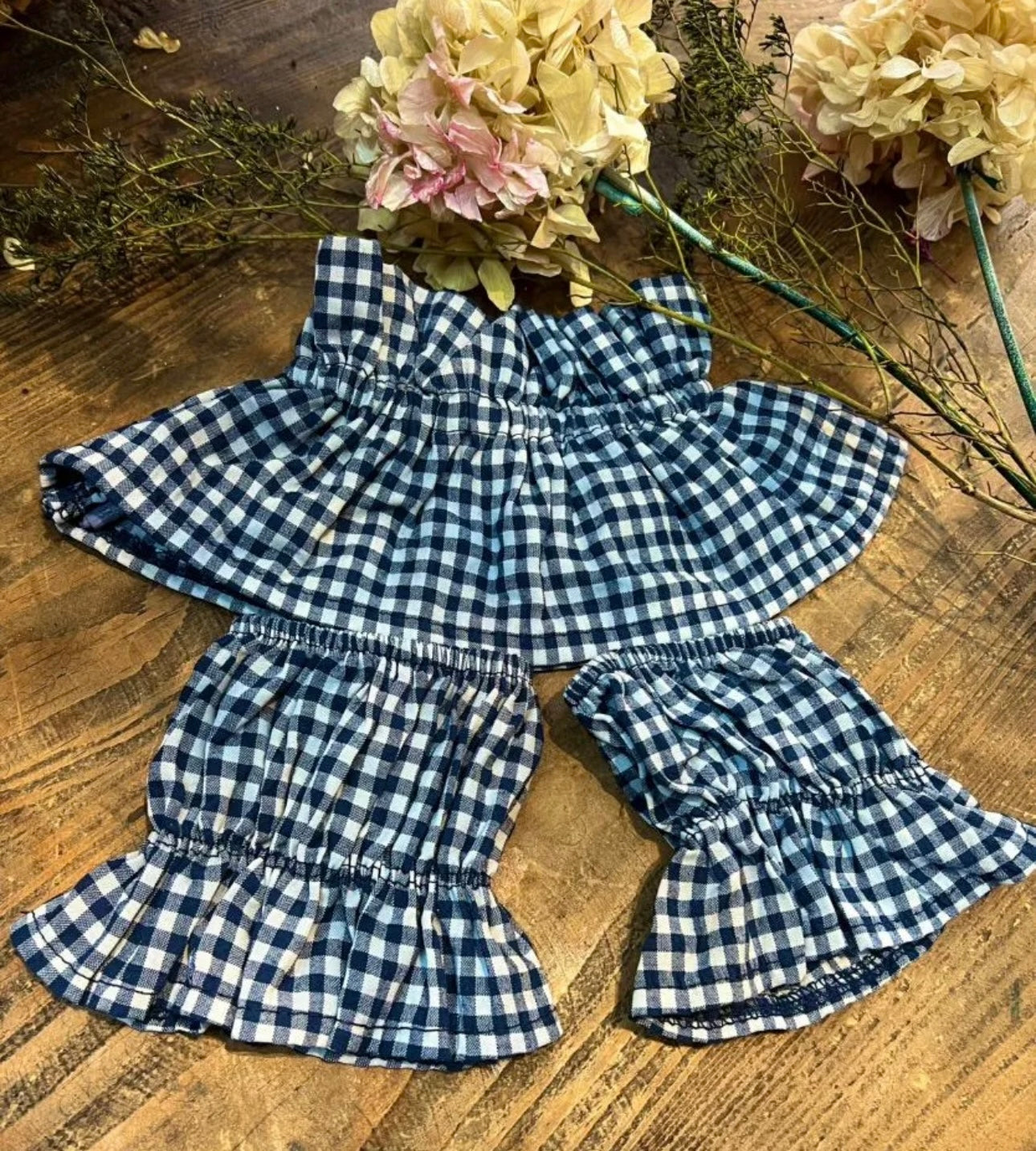 Cuello y puños de Vichy