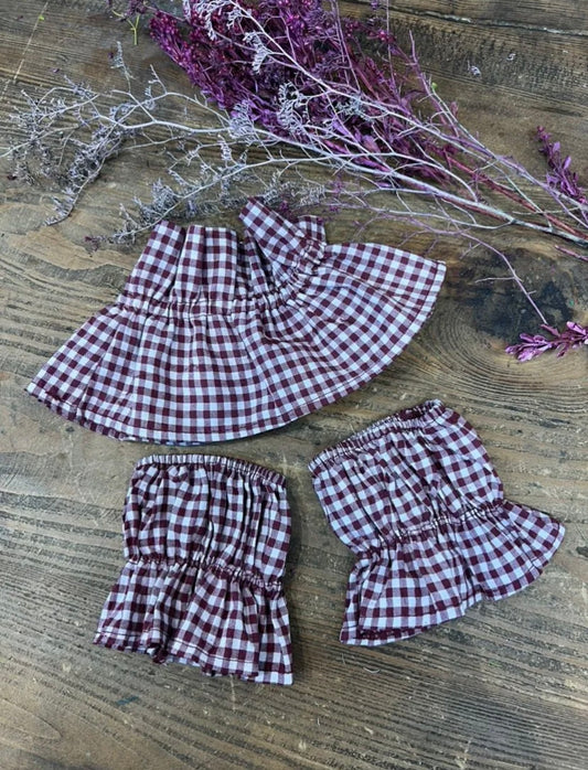 Cuello y puños de Vichy