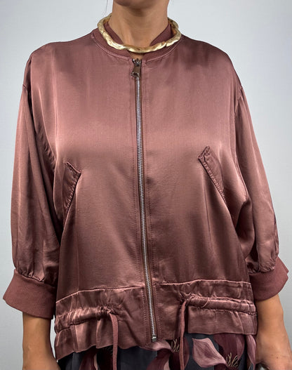 Chaqueta Manga Corta Satinada