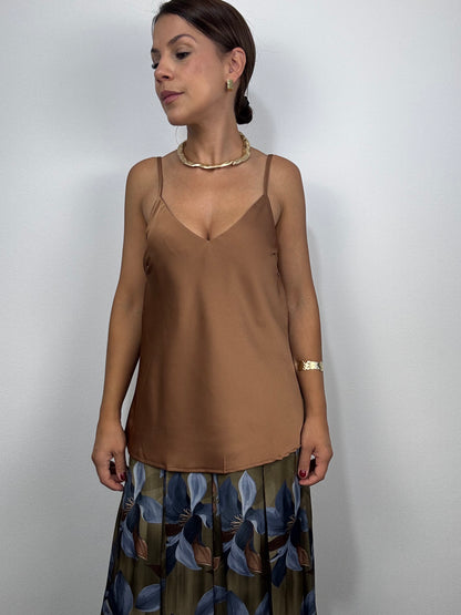 Top de tirantes satinado