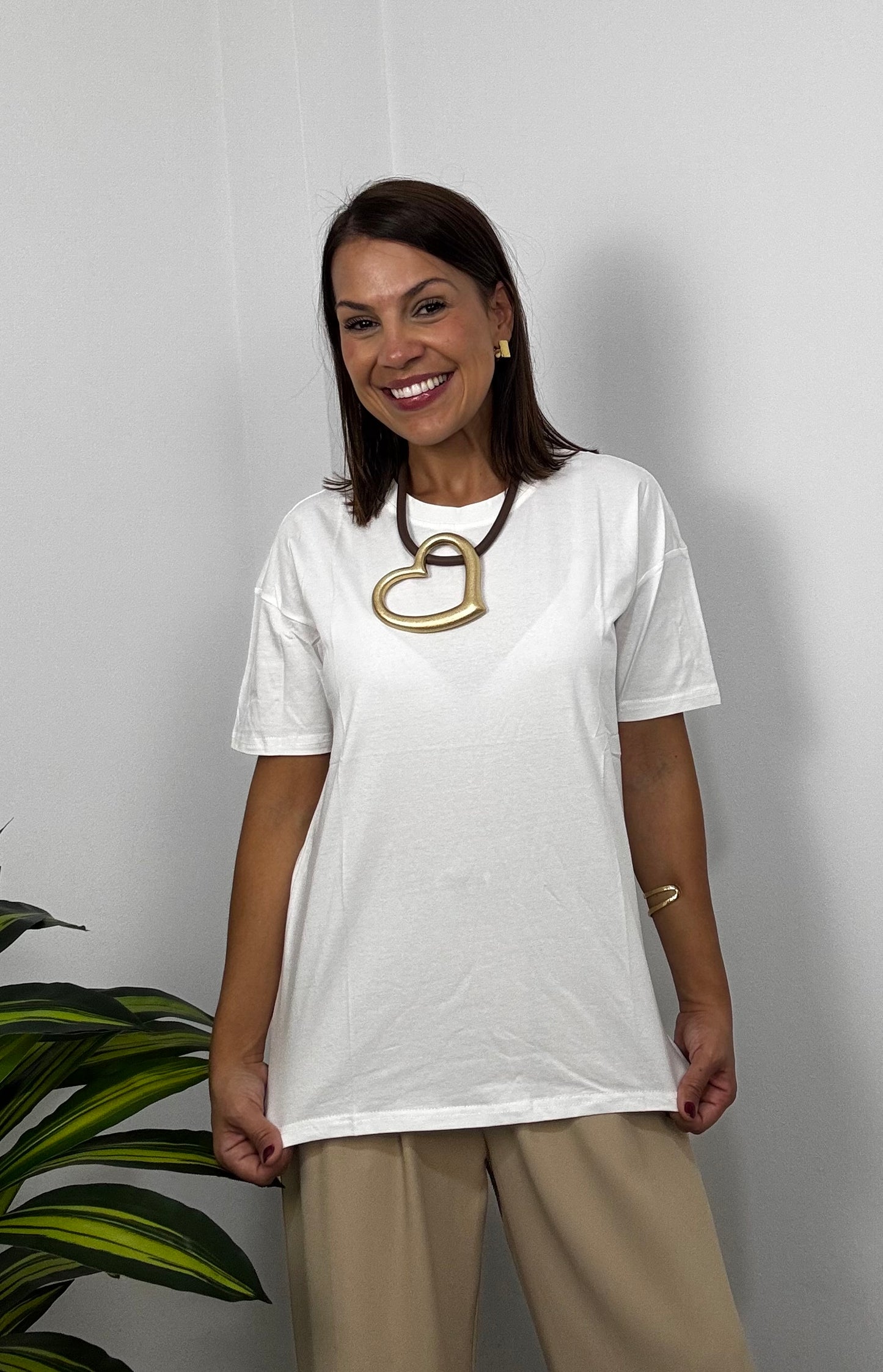 Camiseta básica cuello redondo