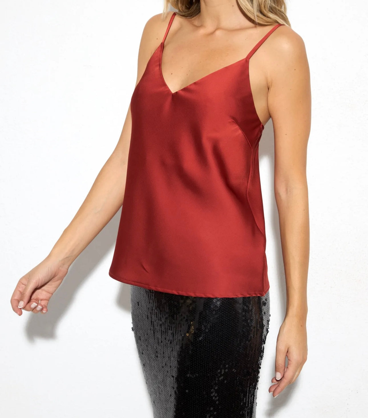 Top de tirantes satinado