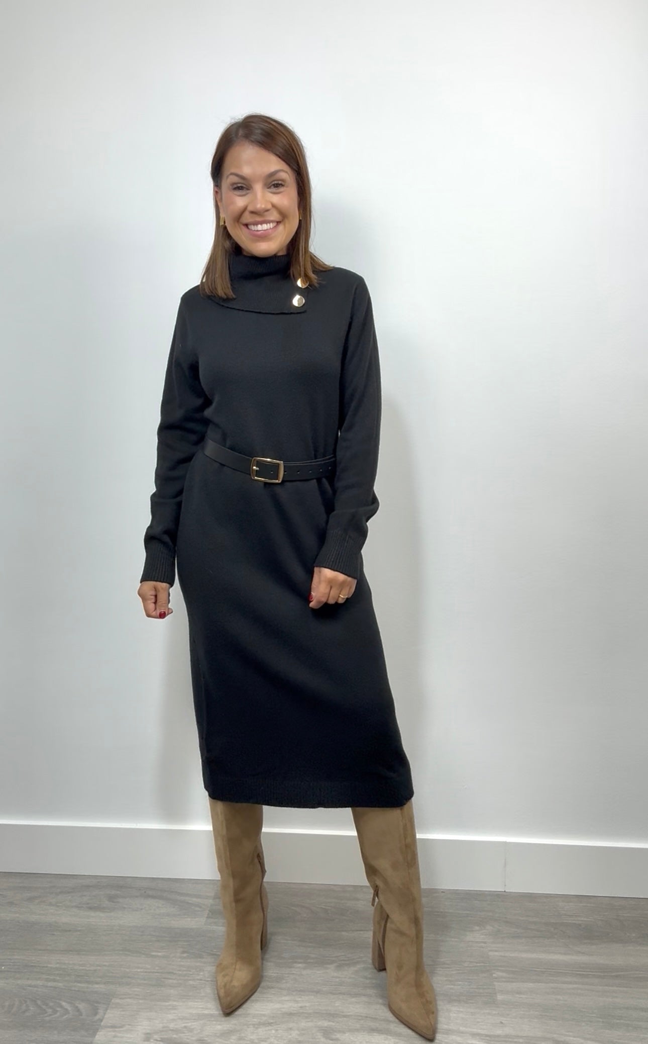 Vestido de Punto Botones