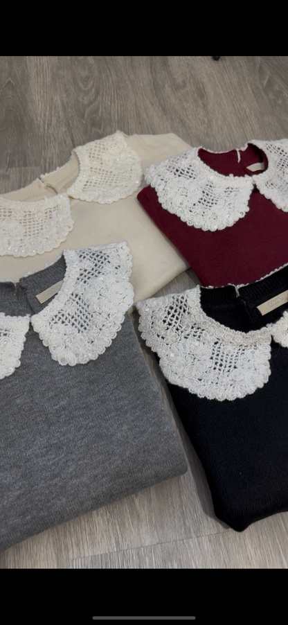 Jersey Cuello Encaje