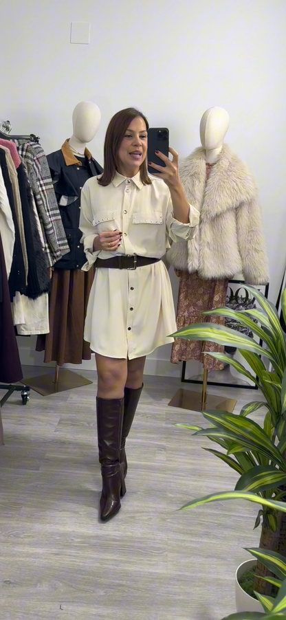 Vestido Corto Cinturón