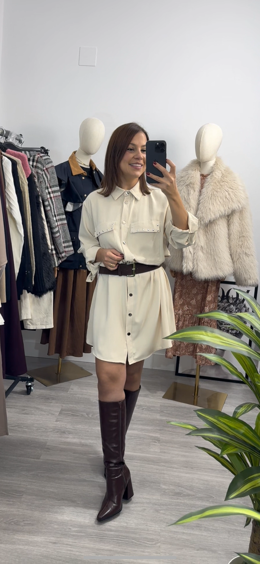 Vestido Corto Cinturón